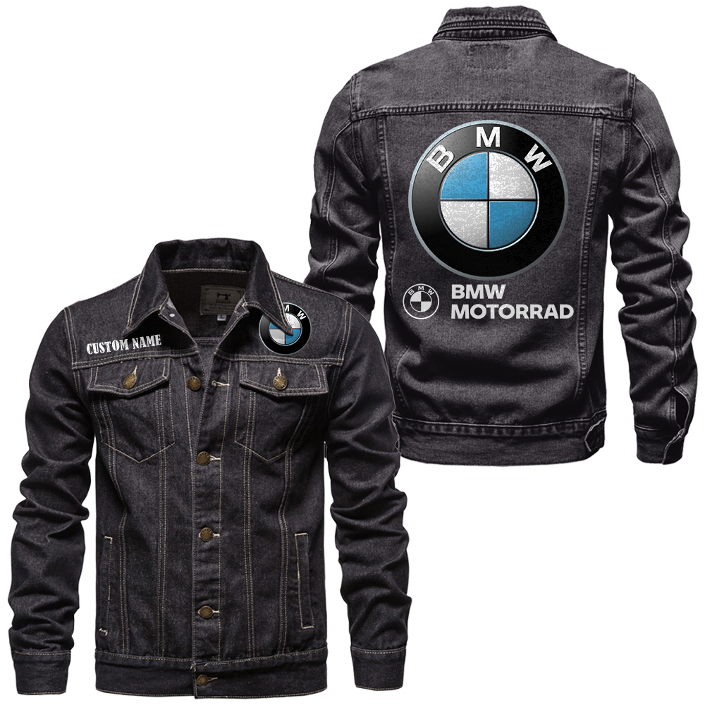 BMW Motorrad Denim jacket Vintage Style Black, Light-Blue and Dark-Blue ...