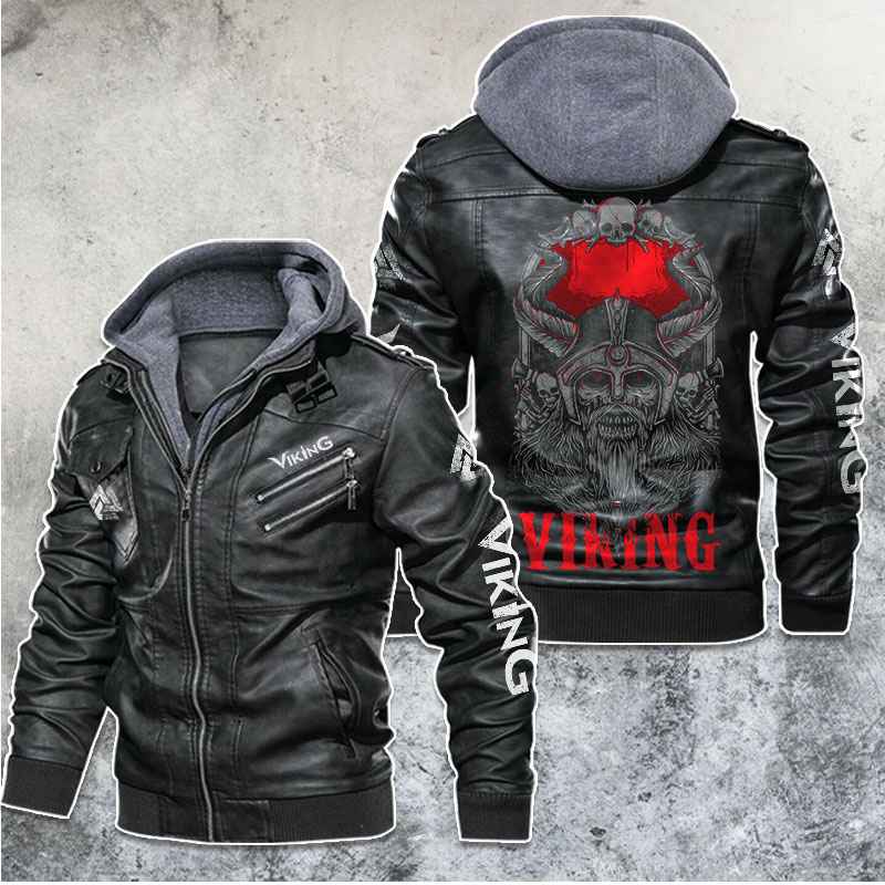 Viking Leather jacket, Viking Custom Leather jacket | LinosTee.com