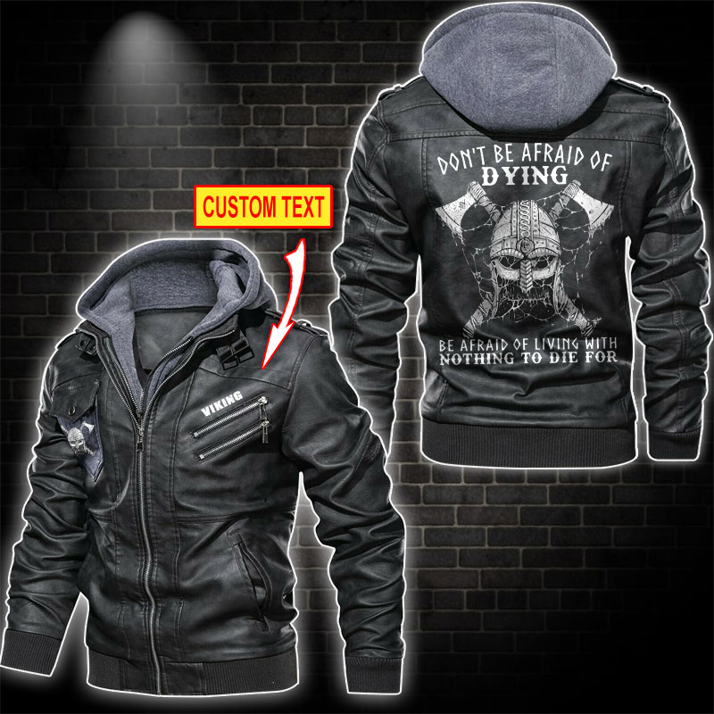 Greatest Strength Personalized Viking Leather Jacket | LinosTee.com