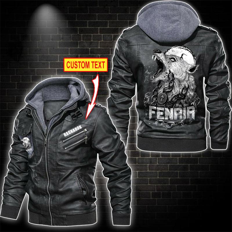 Fenrir Personalized Viking Leather Jacket | LinosTee.com