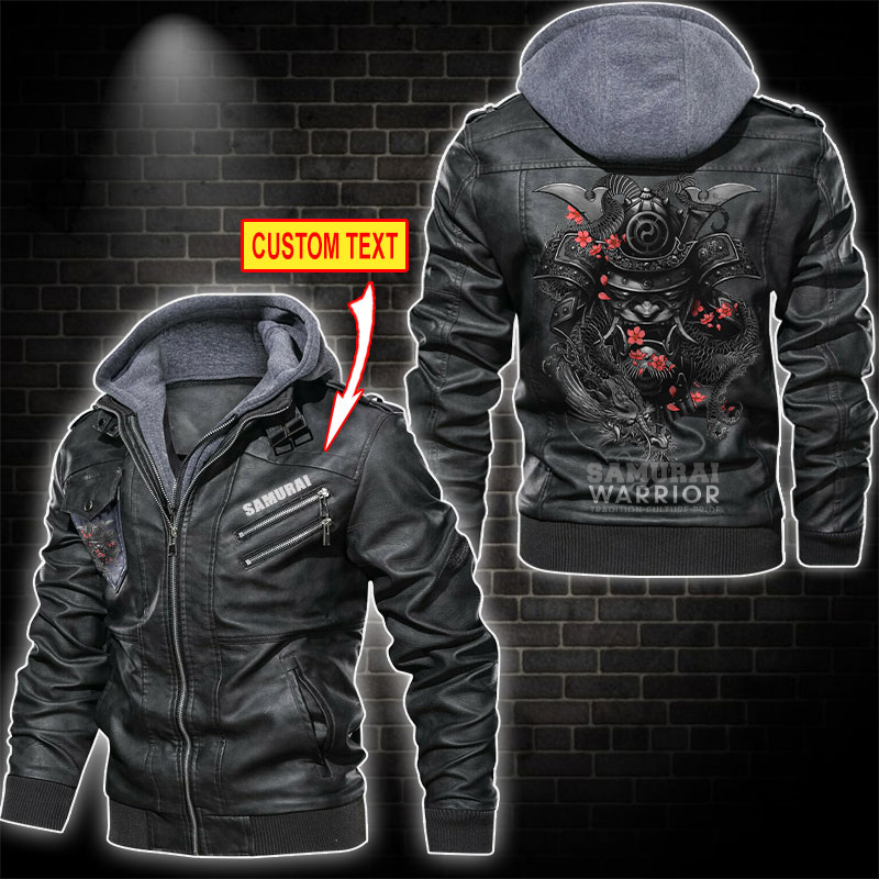 Warrior Personalized Samurai Leather Jacket - LinosTee.com