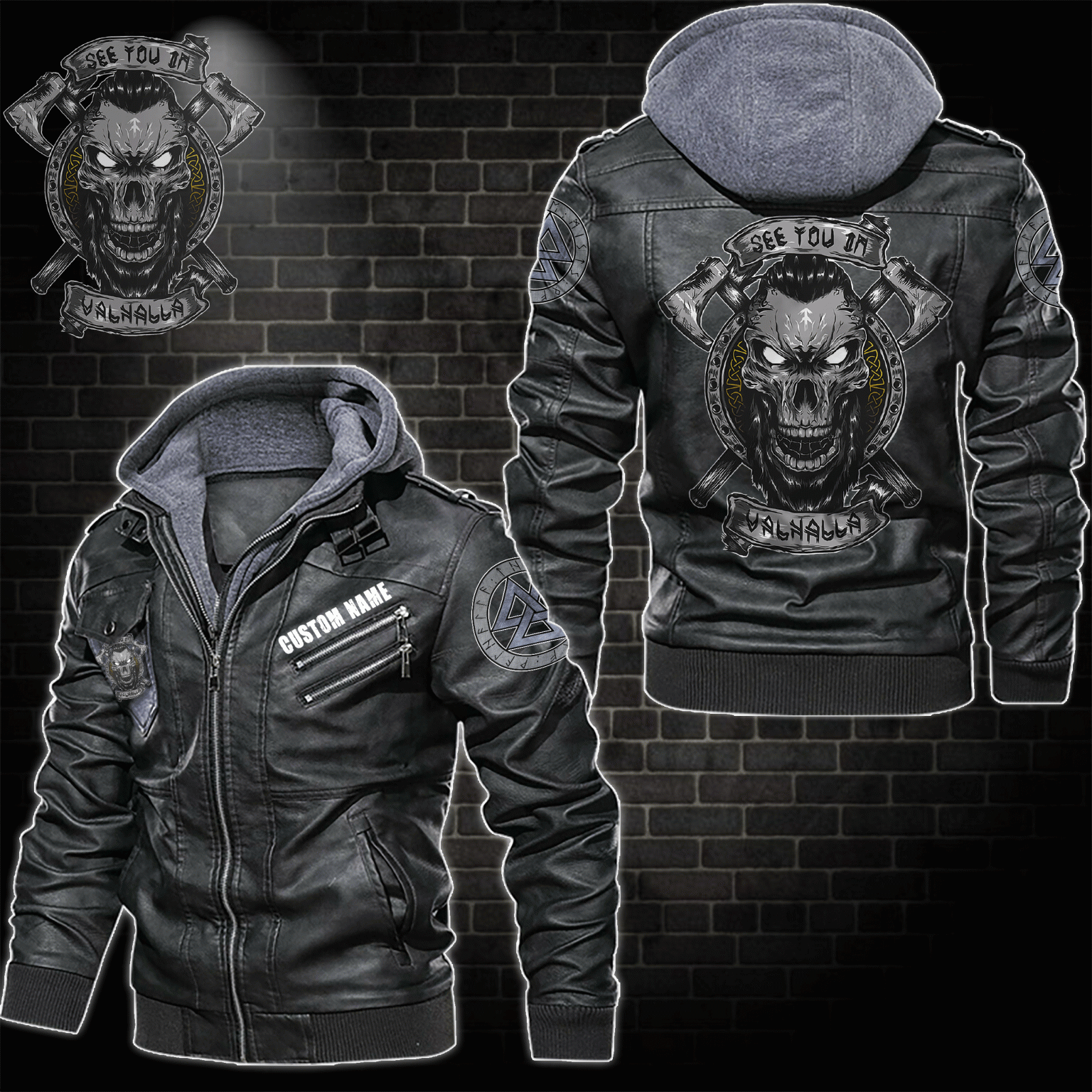 Personalized See You In Valhalla Leather Jacket | LinosTee.com
