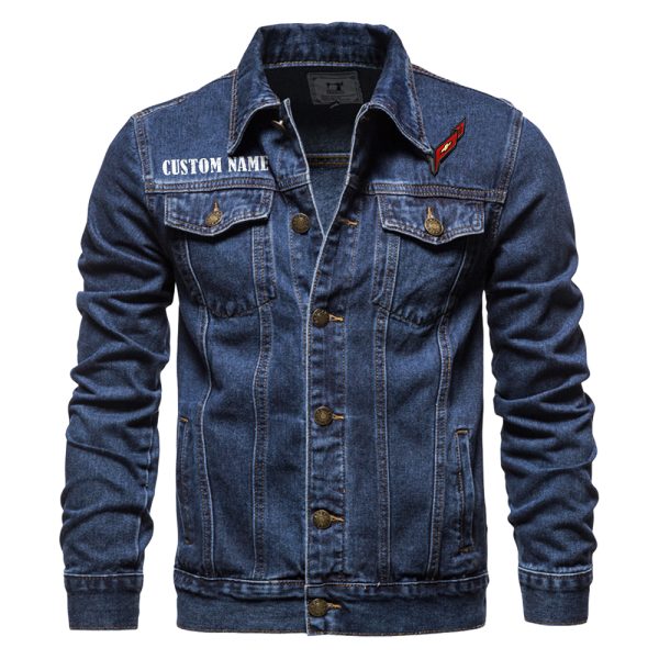 Corvette C8 Denim jacket Vintage Style Black, Light-Blue and Dark-Blue ...