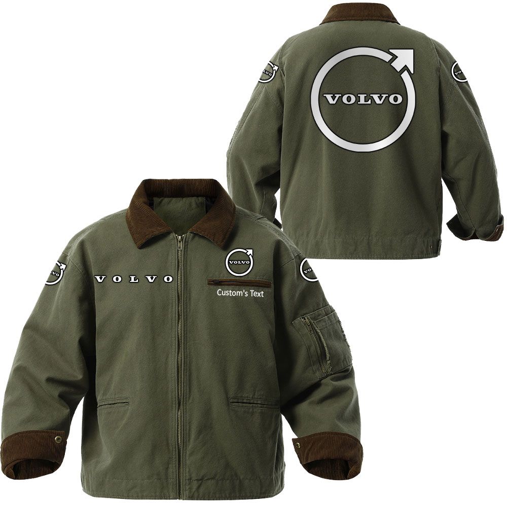 Volvo Cars Detroit Cotton Jacket, vintage style, customize name and any ...